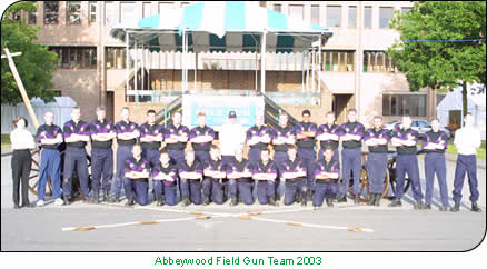Abbeywood Field Gun Crew Team photo 2003